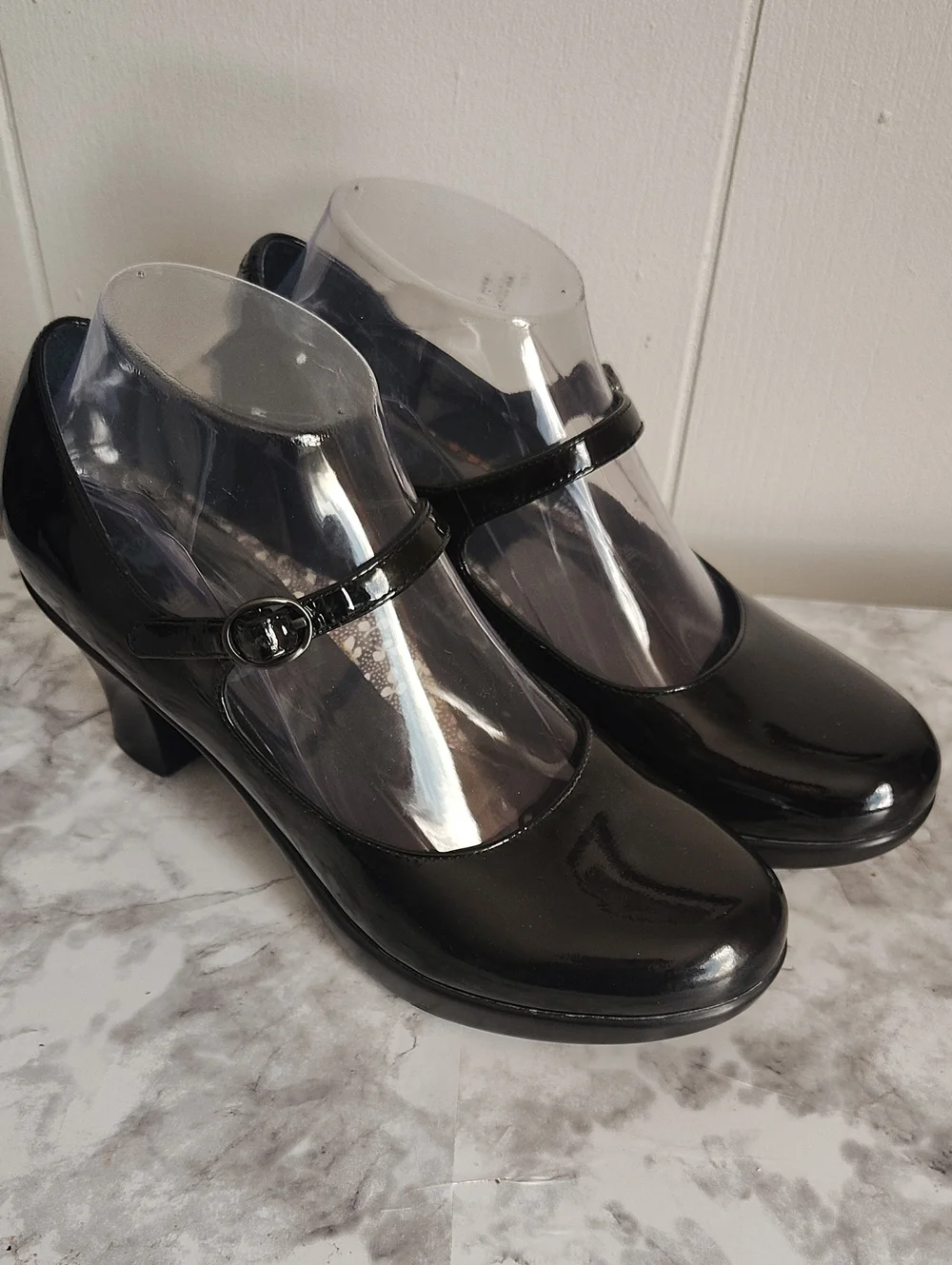Dansko Black Patent Mary Jane Heels